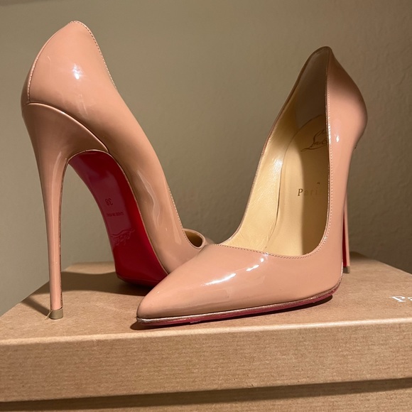 Christian Louboutin Nude So Kate Heels Size 38 - Picture 1 of 11